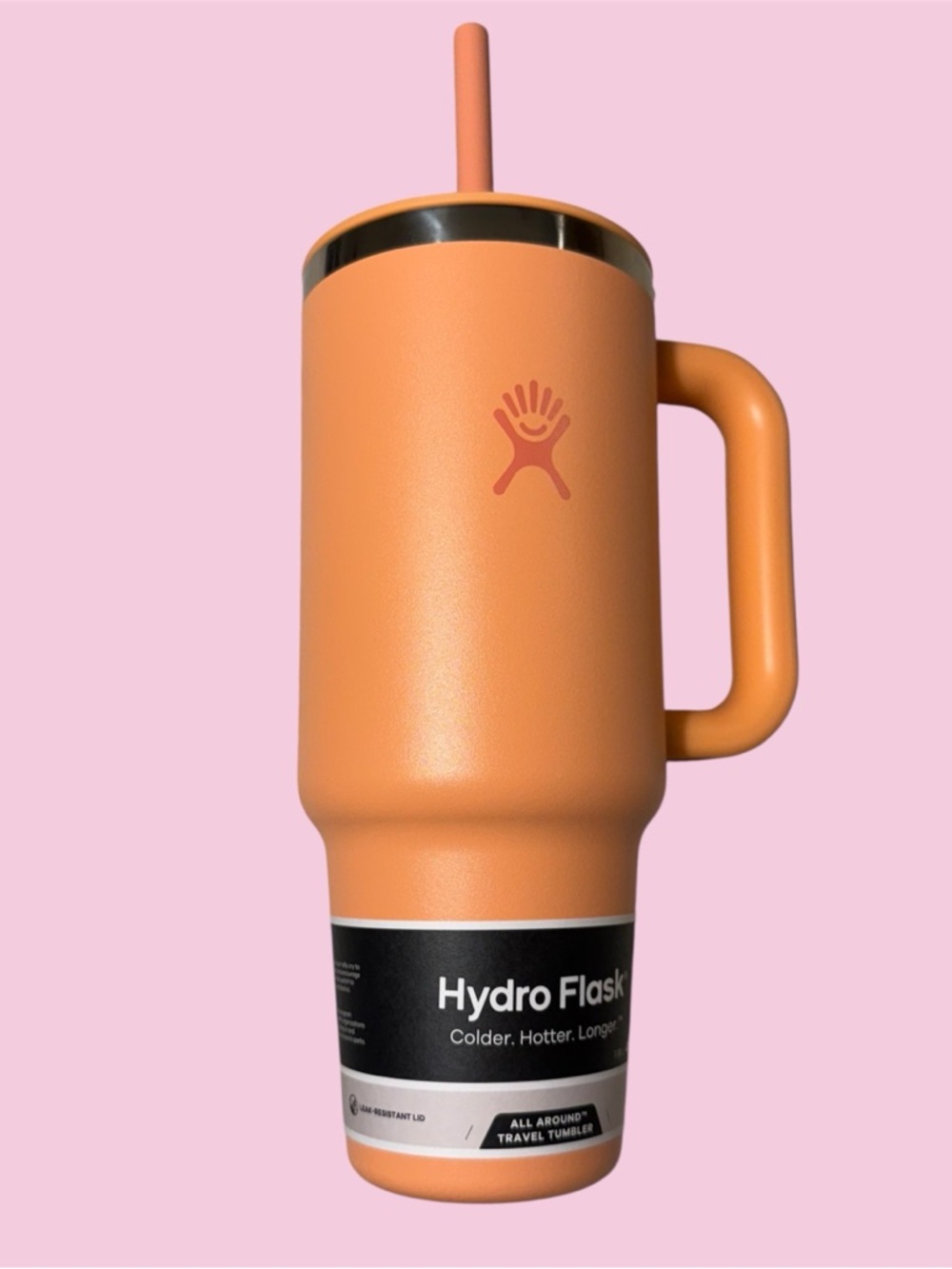 NEW Hydroflask Sunglow Travel Tumbler W/Straw 40oz (New in box, BPA-Free)